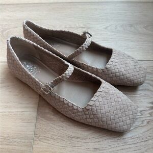 Vince Camuto Beige Woven Flats